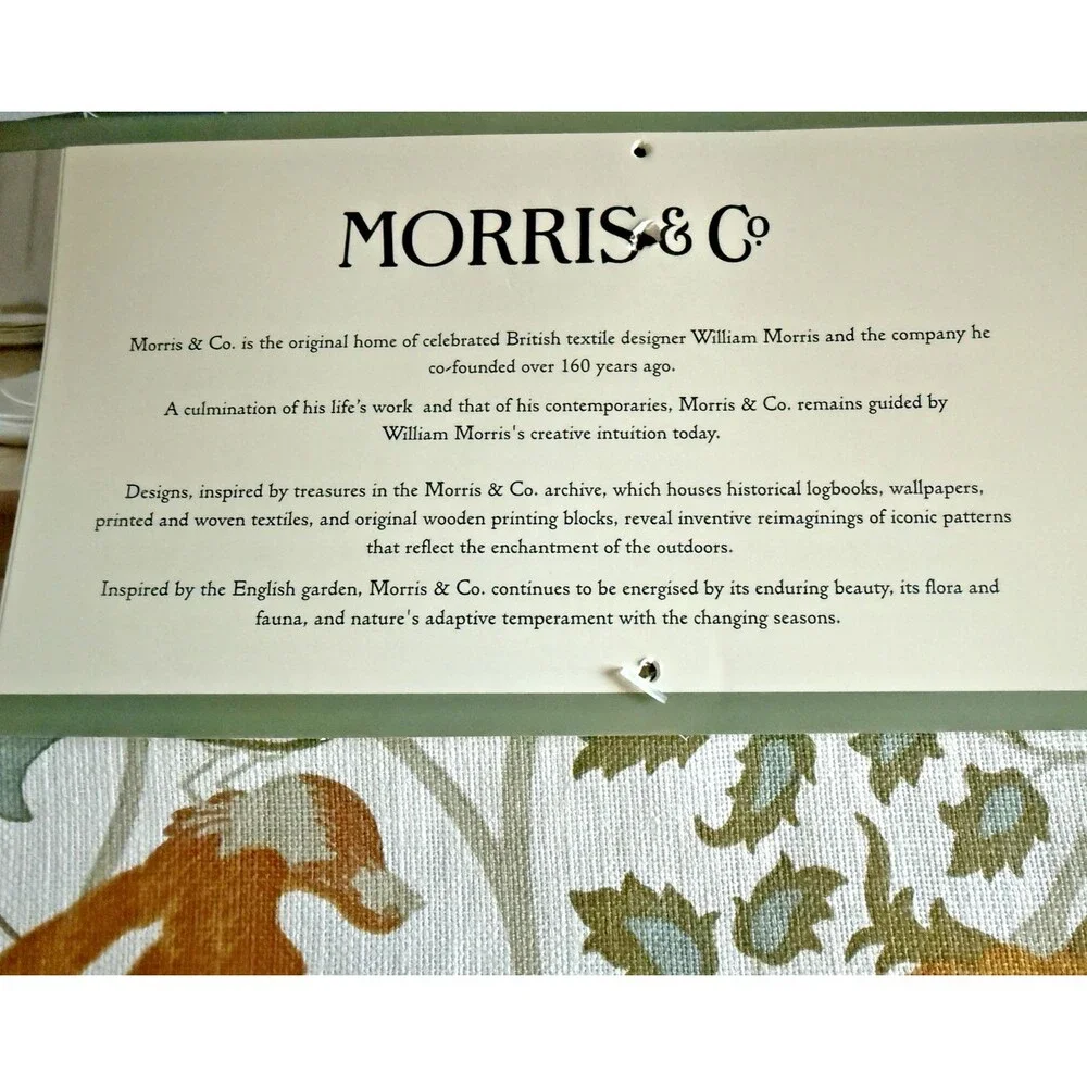 Morris & Co Seasons By May Table Runner Bird Flower Floral Reversible 16x90